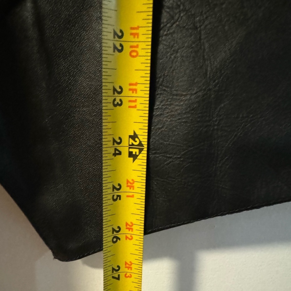 Vintage Shaf Leather Collections Black Biker Button Up Leather Men's Vest 46 - Picture 11 of 11